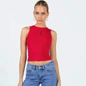 PRINCESS POLLY DAGGER TANK RED NEW WITH TAGS SIZE US/ 0